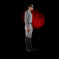 Base Layer heren met lange mouwen Equestro Ridertechnology Spotlijster Grijs