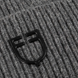 Unisex Equestro muts van gebreide wol Gemêleerd grijs