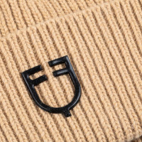 Unisex Equestro muts van gebreide wol Zwart