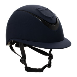 Dameshelm met brede klep en verhoogd Equestro-logo Marine Marineblauw