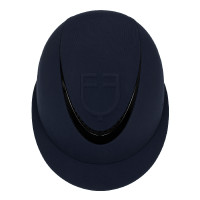 Dameshelm met brede klep en verhoogd Equestro-logo Marine Marineblauw