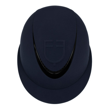 Dameshelm met brede klep en verhoogd Equestro-logo Marine Marineblauw