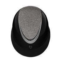 Star-helm met brede klep en strass, gehomologeerd volgens EN 1384-2023 Equestro Zwart / zilver