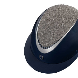 Star-helm met brede klep en strass, gehomologeerd volgens EN 1384-2023 Equestro Marine / zilver Blauw Star-helm met brede klep en strass, gehomologeerd volgens EN 1384-2023 Equestro Marine / zilver Blauw