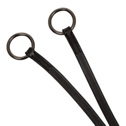 Martingaalhalsband van leer Equestro Zwart