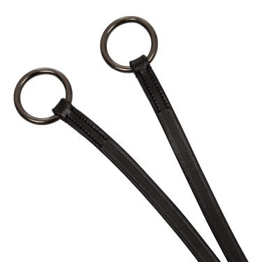 Martingaalhalsband van leer Equestro Zwart