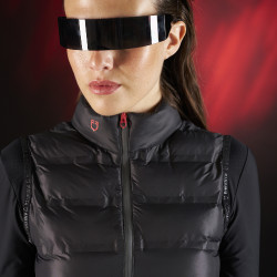 Damesbodywarmer Equestro Ridertechnology met thermogesealde naden Zwart