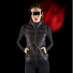 Damesbodywarmer Equestro Ridertechnology met thermogesealde naden Zwart