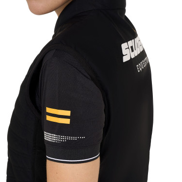 Slim fit damesgilet collectie Scuderia in technisch materiaal Equestro Zwart