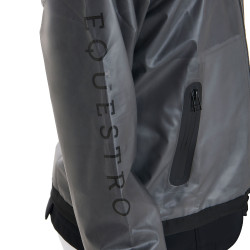 Waterdichte winddichte kinderjas met capuchon met rits Equestro Grijs