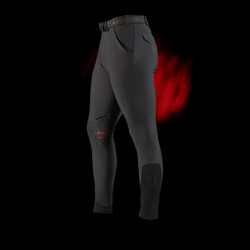 Equestro slim fit herenbroek Ridertechnology met thermogesealde naden Zwart Equestro slim fit herenbroek Ridertechnology met thermogesealde naden Zwart