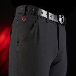 Equestro slim fit herenbroek Ridertechnology met thermogesealde naden Zwart Equestro slim fit herenbroek Ridertechnology met thermogesealde naden Zwart