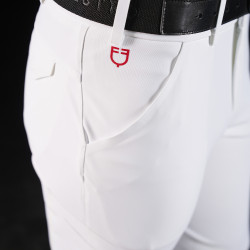 Equestro slim fit herenbroek Ridertechnology met thermogesealde naden Wit