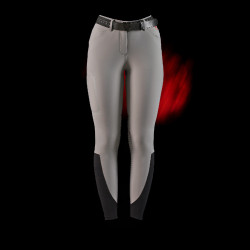 Slim fit damesbroek Equestro Ridertechnology met thermogesealde naden Spotlijster Grijs Slim fit damesbroek Equestro Ridertechnology met thermogesealde naden Spotlijster Grijs