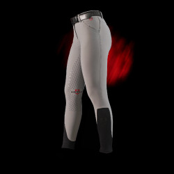 Slim fit damesbroek Equestro Ridertechnology full grip Spotlijster Grijs