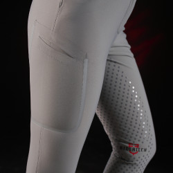 Slim fit damesbroek Equestro Ridertechnology full grip Spotlijster Grijs