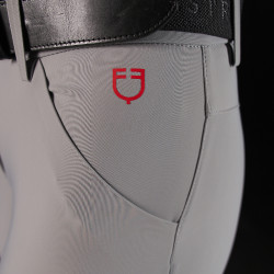 Slim fit damesbroek Equestro Ridertechnology full grip Spotlijster Grijs