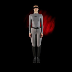 Slim fit damesbroek Equestro Ridertechnology full grip Spotlijster Grijs