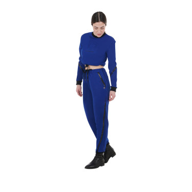 Dames tear-away broek met volledige lengte ritssluiting Equestro Sodalietblauw