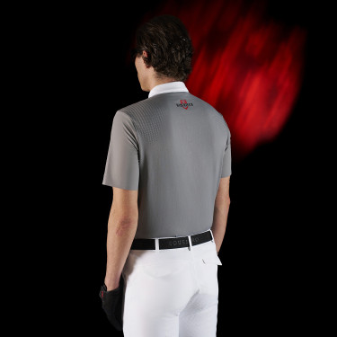 Wedstrijdpolo voor heren Equestro Ridertechnology met korte mouwen en knopen Wedstrijdpolo voor heren Equestro Ridertechnology met korte mouwen en knopen