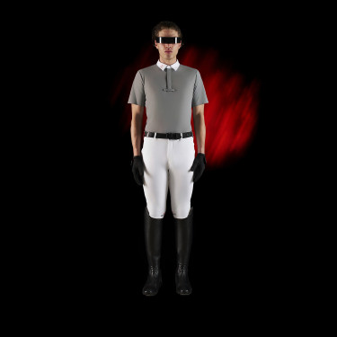 Wedstrijdpolo voor heren Equestro Ridertechnology met korte mouwen en knopen Wedstrijdpolo voor heren Equestro Ridertechnology met korte mouwen en knopen