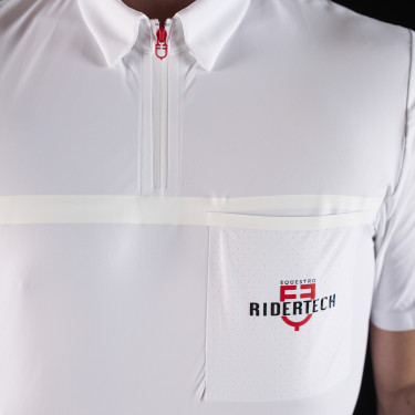 Wedstrijdpolo heren Equestro Ridertechnology met korte mouwen en ritssluiting Wedstrijdpolo heren Equestro Ridertechnology met korte mouwen en ritssluiting