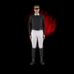 Concours polo voor heren Equestro Ridertechnology met lange mouwen en knopen Zwart Concours polo voor heren Equestro Ridertechnology met lange mouwen en knopen Zwart