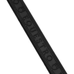 Leren en rubberen teugels Equestro Zwart