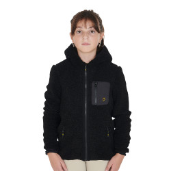 Kinderfleece-sweatshirt met ritssluiting Equestro Zwart