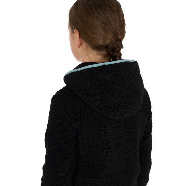 Kinderfleece-sweatshirt met ritssluiting Equestro Zwart / grijze nevel