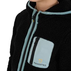 Kinderfleece-sweatshirt met ritssluiting Equestro Zwart / grijze nevel