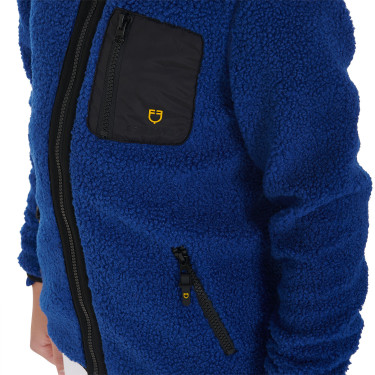 Kinderfleece-sweatshirt met ritssluiting Equestro Koningsblauw