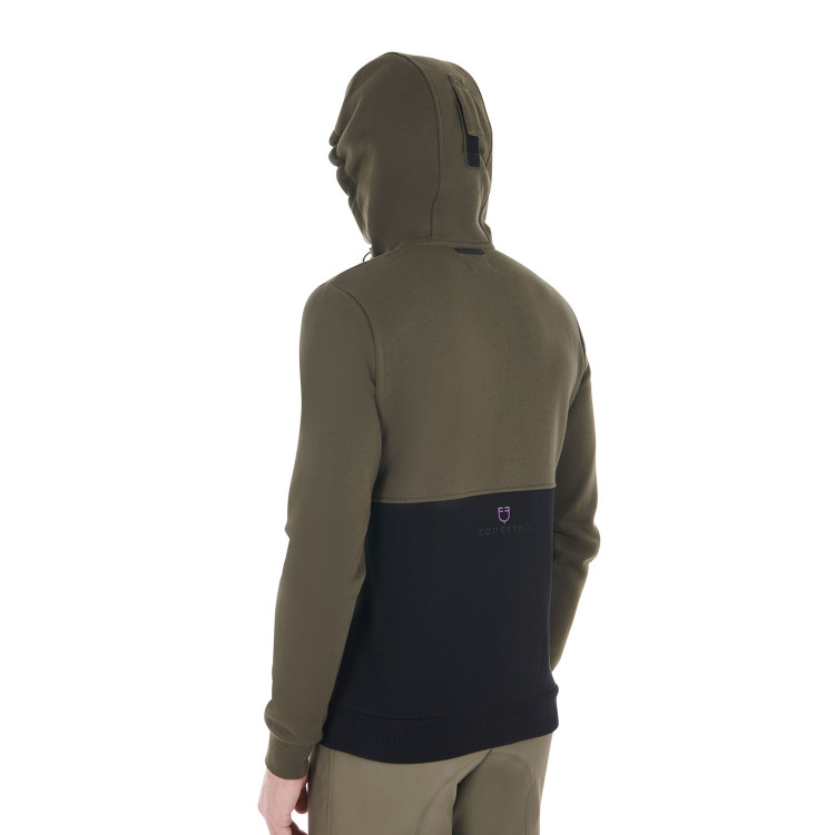 Sweatshirt Equestro met capuchon voor heren met fleecevoering aan de binnenkant Sweatshirt Equestro met capuchon voor heren met fleecevoering aan de binnenkant