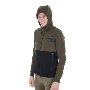 Sweatshirt Equestro met capuchon voor heren met fleecevoering aan de binnenkant Sweatshirt Equestro met capuchon voor heren met fleecevoering aan de binnenkant