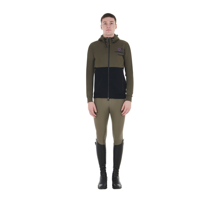 Sweatshirt Equestro met capuchon voor heren met fleecevoering aan de binnenkant Sweatshirt Equestro met capuchon voor heren met fleecevoering aan de binnenkant