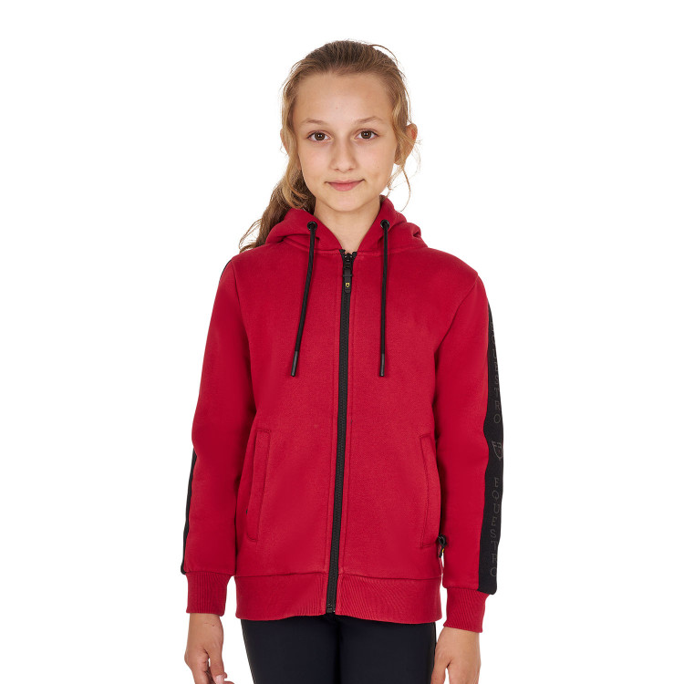 Sweatshirt Equestro meisje met volledige ritssluiting en fleecevoering Sweatshirt Equestro meisje met volledige ritssluiting en fleecevoering