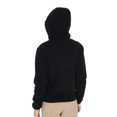 Damesfleece-sweatshirt met zak Equestro Zwart