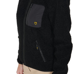 Damesfleece-sweatshirt met zak Equestro Zwart