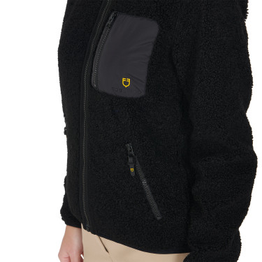 Damesfleece-sweatshirt met zak Equestro Zwart