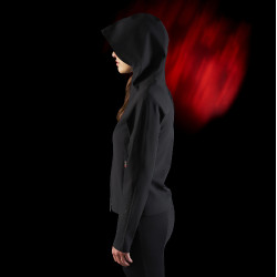 Dameshoodie technische sweater Equestro Ridertechnology Zwart