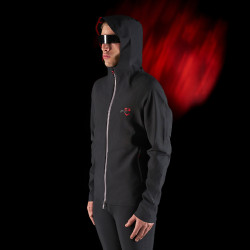 Herenhoodie technische sweater Equestro Ridertechnology Zwart