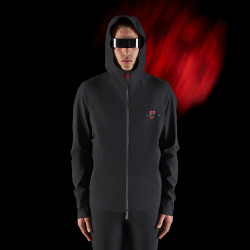 Herenhoodie technische sweater Equestro Ridertechnology Zwart