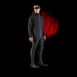 Herenhoodie technische sweater Equestro Ridertechnology Zwart