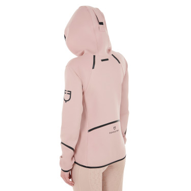 Dames sweatshirt van jersey met ritssluiting Equestro Roze camée