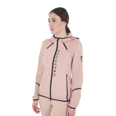 Dames sweatshirt van jersey met ritssluiting Equestro Roze camée
