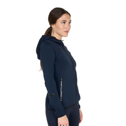 Dames sweatshirt van jersey met ritssluiting Equestro Marineblazer Marineblauw
