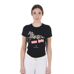 Dames katoenen T-shirt Crazy Horse Equestro
