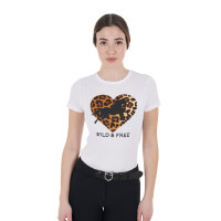 Dames katoenen T-shirt Wild & Free Equestro Zwart Dames katoenen T-shirt Wild & Free Equestro Zwart