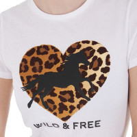 Dames katoenen T-shirt Wild & Free Equestro Zwart Dames katoenen T-shirt Wild & Free Equestro Zwart