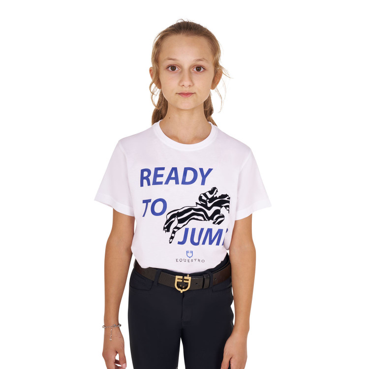 T-shirt Equestro in katoen meisje Ready To Jump